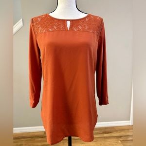 Van Heusen Lace Tunic Top - Size M